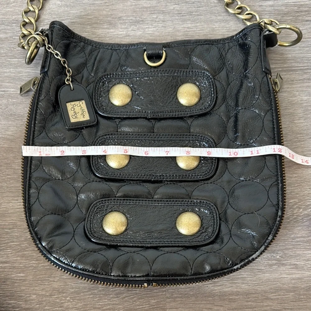 Cynthia Rowley Black Hobo with Gold-Tone Stud Accents
